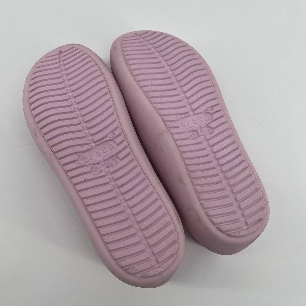 Crocs Girls Pink Mary Jane Ballet Flats Bow Slip On Shoes Kids Size 13 C13 - Picture 6 of 7